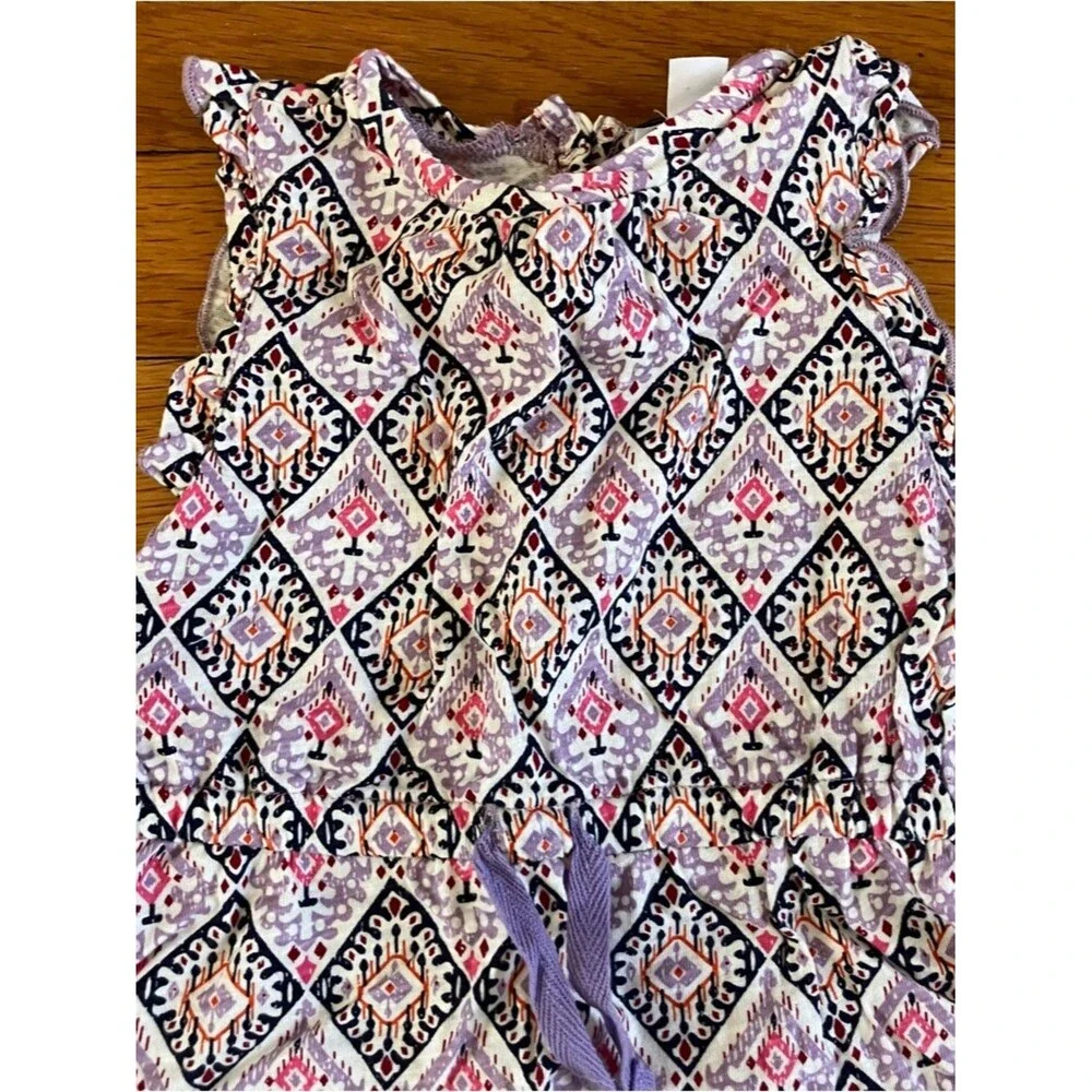 Splendid Pink Purple Tribal Print Summer Outfit Playset Two Piece Set 18-24